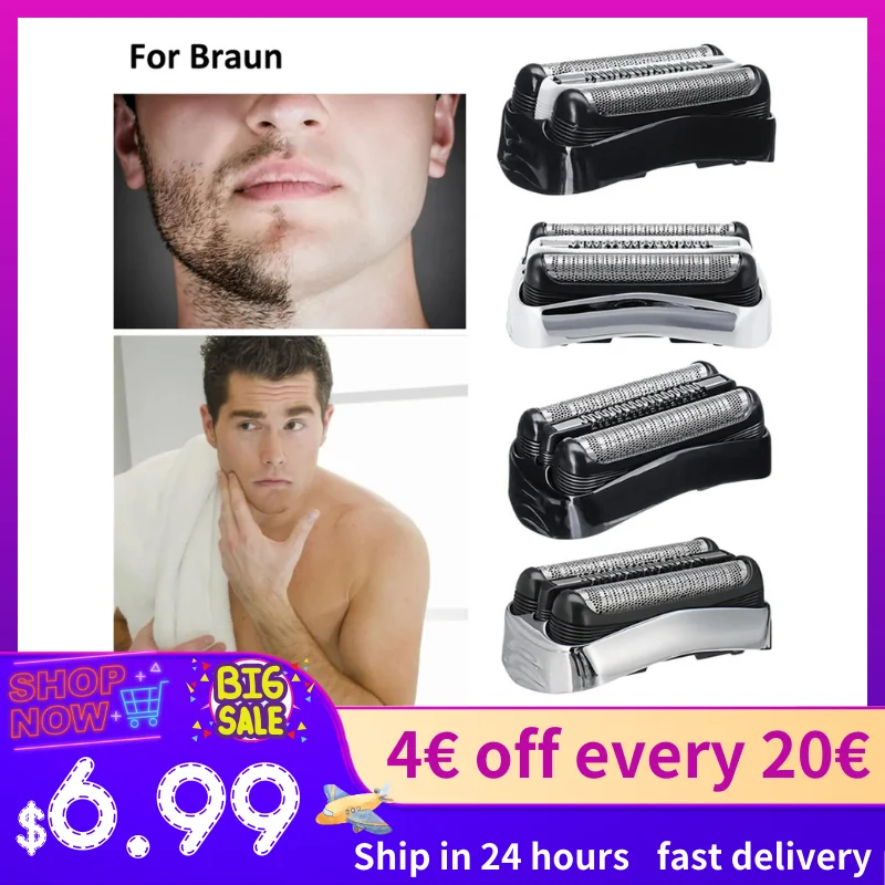 Replacement Electric Shaver Head For Braun 3 Series, 32B 32S 21B 21S 300S  301S 310S 320S 330S 340S 360S 380S 3000S 3010S - AliExpress