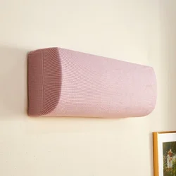 Air Conditioner Dust Cover - Solid Color, Home Decor Soft Wall Mounted Protector, Easy - Cleaning Classic Design - 90 - 110cm (Pink)