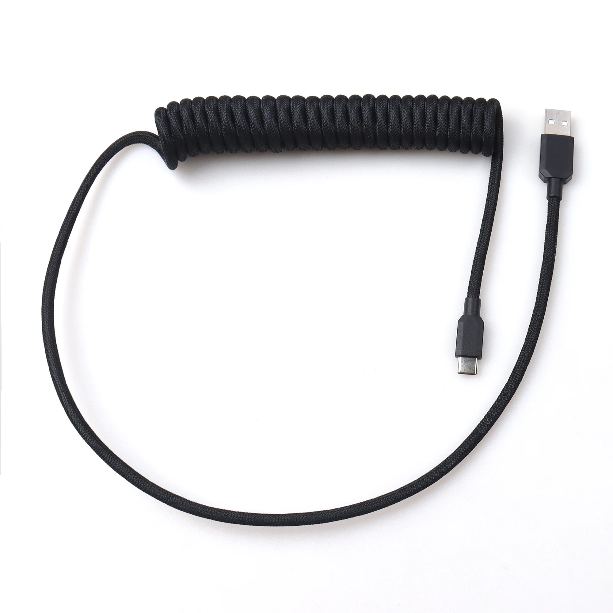 Enhanced Coiled Aviator USB-C Cable for Mechanical Keyboards - Maximum 3M Length