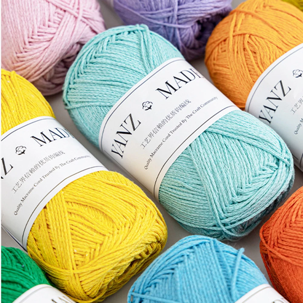 100g 200Meters Hollow Cotton Yarn Cotton Linen Thread 1mm Hand Woven DIY Hook Woven Bag Hat Storage Material Yarn Knitting 3