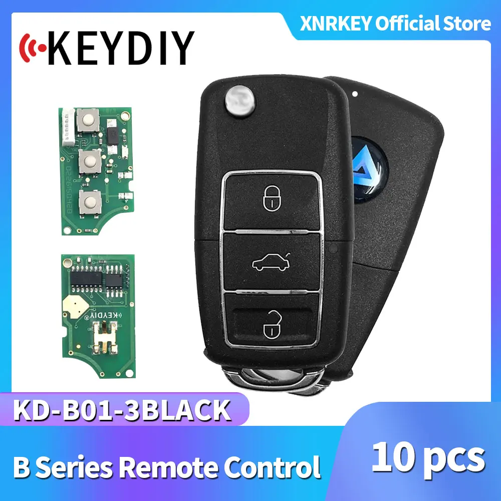 

10pcs/lot for KEYDIY KD-X2 B01-Luxury Black Remote Car Key B01-3 For KD900/KD MINI Key Programmer B Series Remote Control