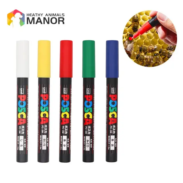 1Dcs Méhészeti Jelölés Toll Queen Méh Marker 5 Színek Opcionális Nem Fake Azonosító Berendezések Eszközök