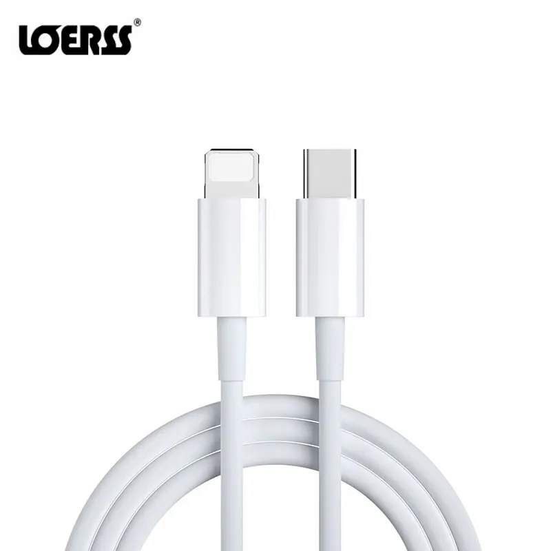 

LOERSS Type-C Cable 30W 3A Fast Charging Cable for iPhone Charger Line 1m 2M for iPhone 8 8Plus 11 12 13 14 Pro Max SE 2 IPad