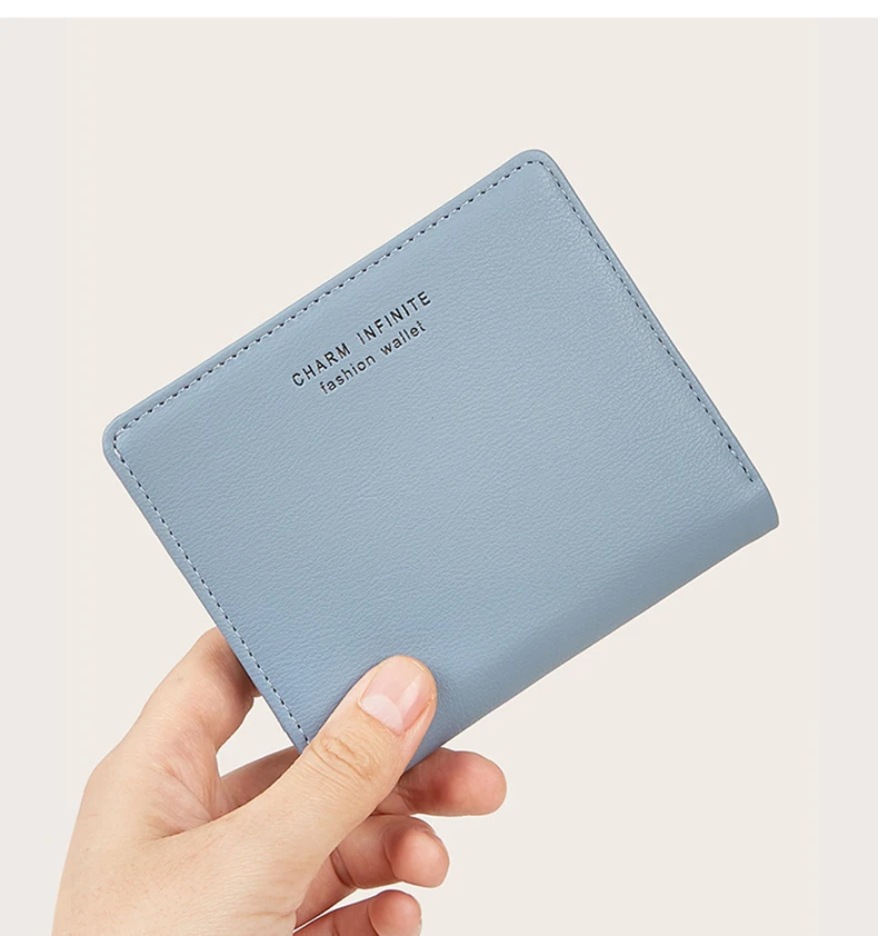 Mini purse style wallet with letter decoration