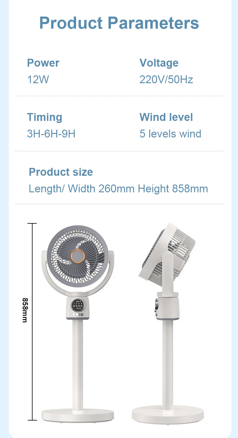 Circulante Ventilador De Ar Remoto Dormitorio Sacudir