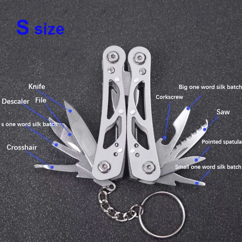 Multi Function Tool Folding Pliers Pocket Knife Stainless Steel
