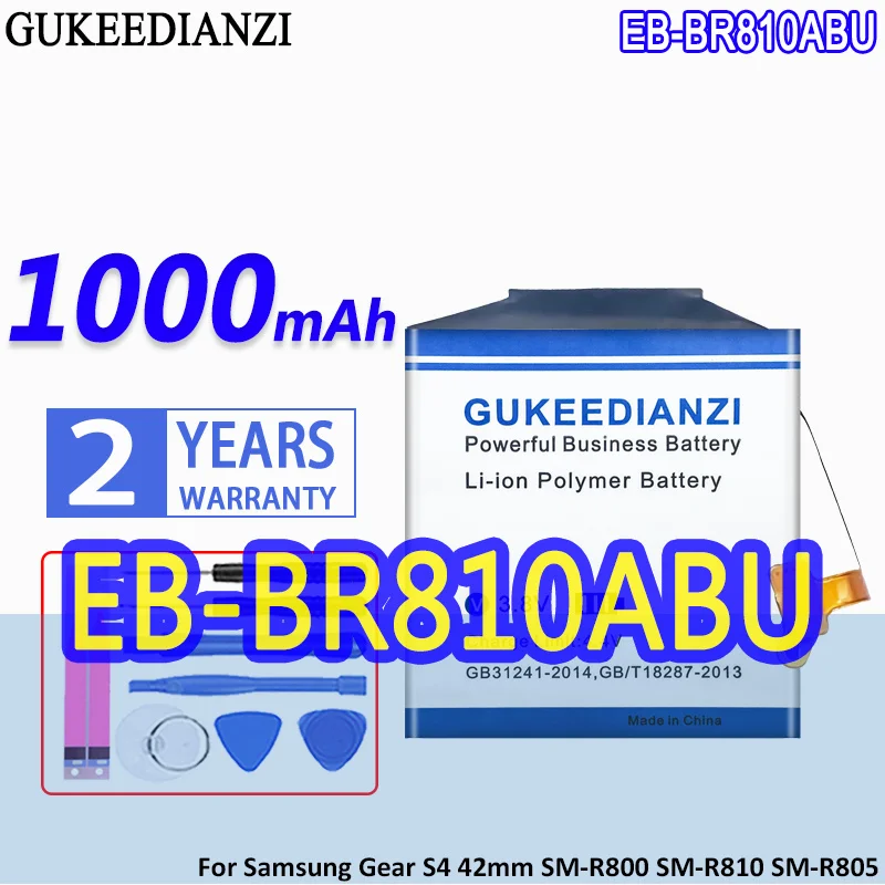 Batteria Gukeedianzi Ad Alta Capacità 1000Mah Per Samsung Gear Buds Plus Ep-Qr170 Eb-Br170 S4 46Mm 42Mm Sm-R800 Sm-R810 Sm-R805
