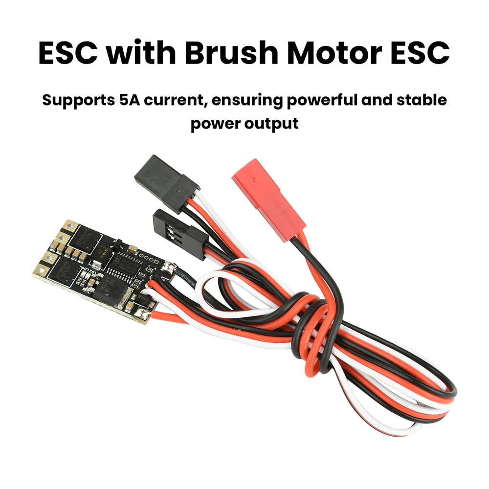 ESC double moteur 5A pour char RC installé dans un châssis de char télécommandé