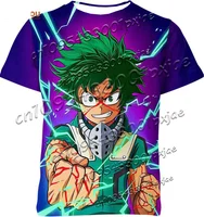 2025 New Hot Selling My Hero Academia Sportswear For Children Teenagers Men 100-6XL Short Sleeve T-shirt Round Neck Loose Top 1