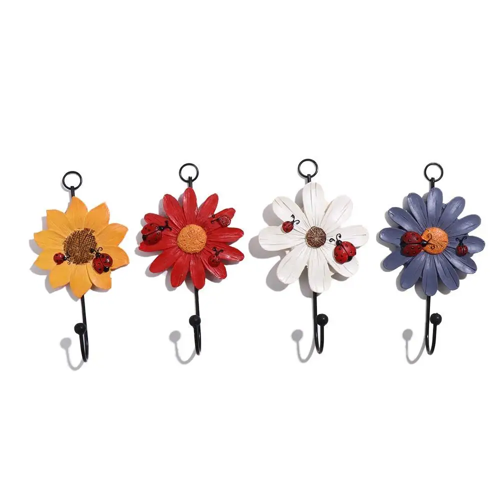 Self-adhesive Flower Shaped Storage Tools Kitchen Gadgets Home Supplies Wall Decoration Hook Clothes Hook Hangers Home Storage 6