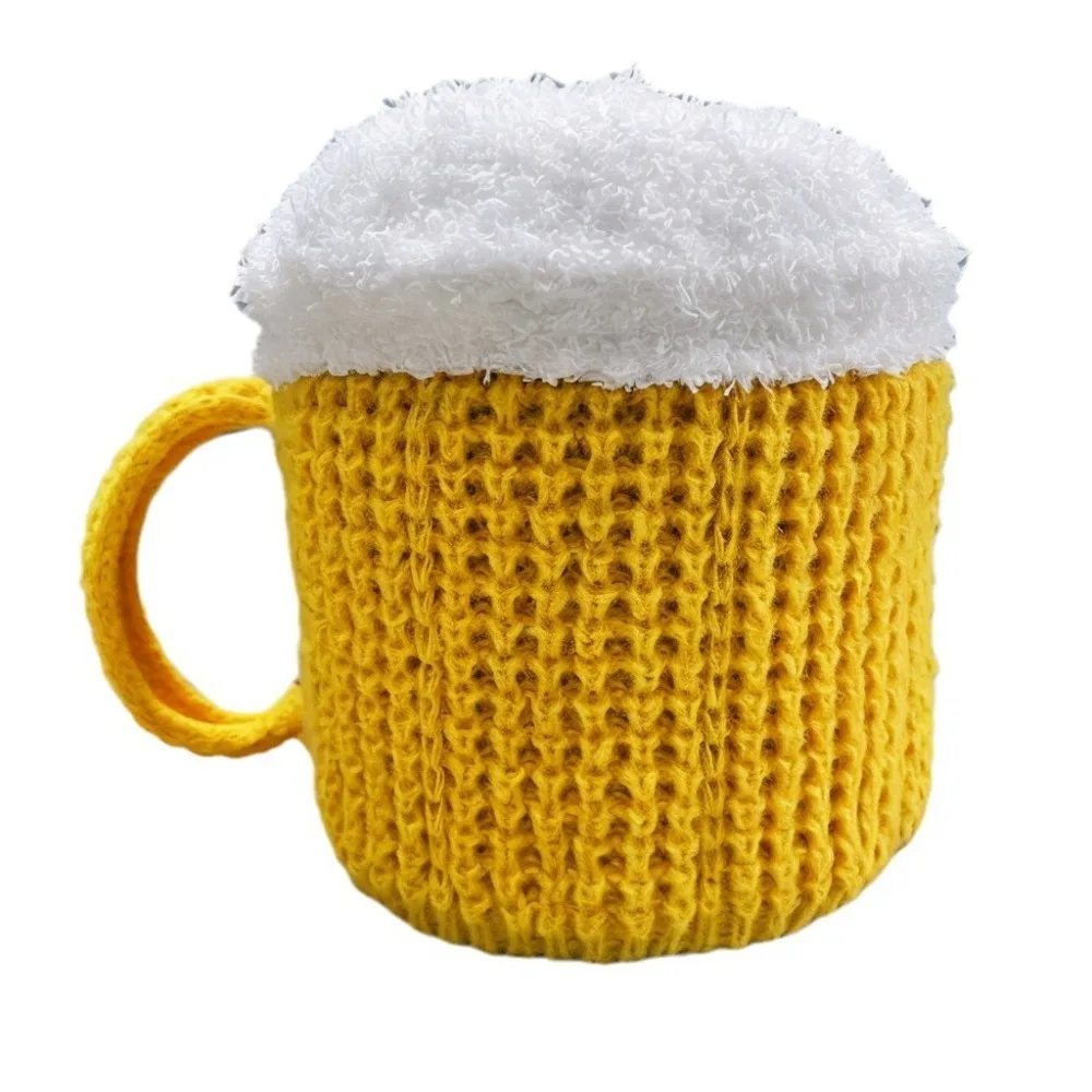 3D-Bierbecher-Hüte, Unisex, Haaransatz, Mützen, vielseitige Pullover-Mütze, warme Ohrenwärmer, Bierliebhaber, Valentinstag, Jahr, Geschenke für Damen und Herren – Detail 6