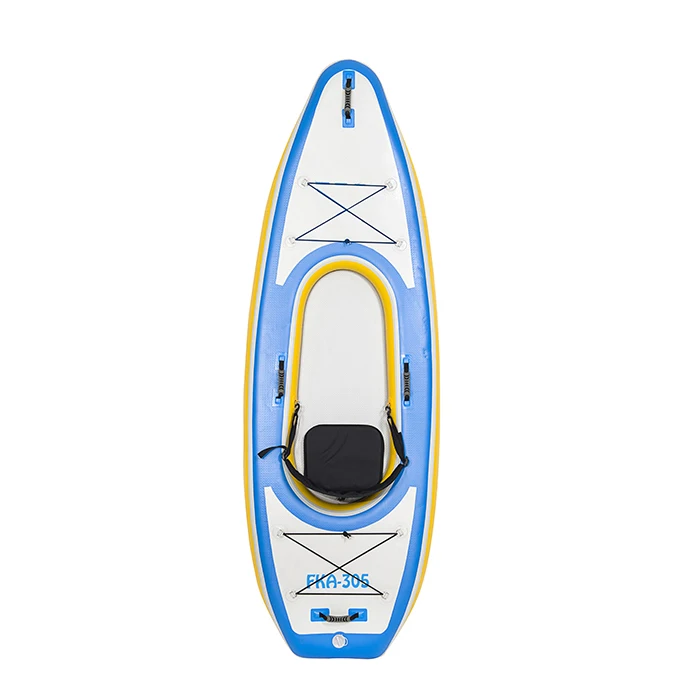 Folding Pedal Foot Fishing Rowing Boat Drop Stitch Kayak Hinchable Inflatable Drift Canoe Boat Kayak