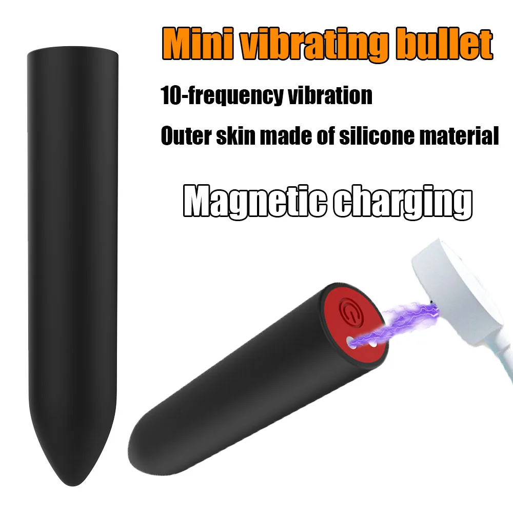 Mini Vibrating Bullet – 10-Frequenz-Vibration, Silikon-Außenhaut, magnetische Aufladung, kompakt und tragbar