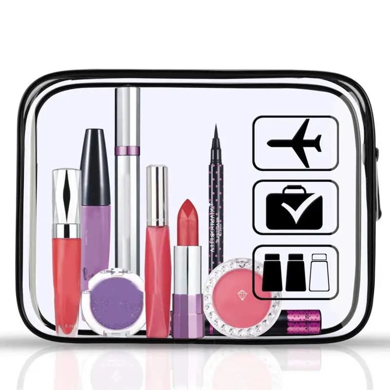 Transparent Makeup Bag PVC Waterproof Storage Bag Multi-functional Travel Toiletry Bag Beach Swimming Storage Bag Makeup Bag 2