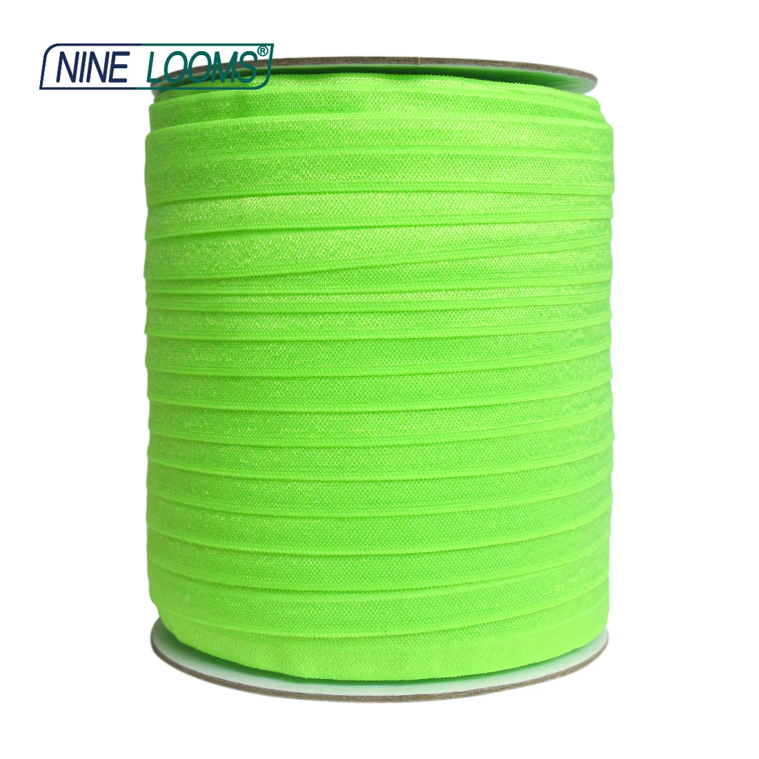 Neun Webstühle neon glänzende Falte über Gummibänder für 5/8 "15mm Spandex Gurtband Haar gummi Stirnband Näh besatz 50 Meter von Spule – Detail 12