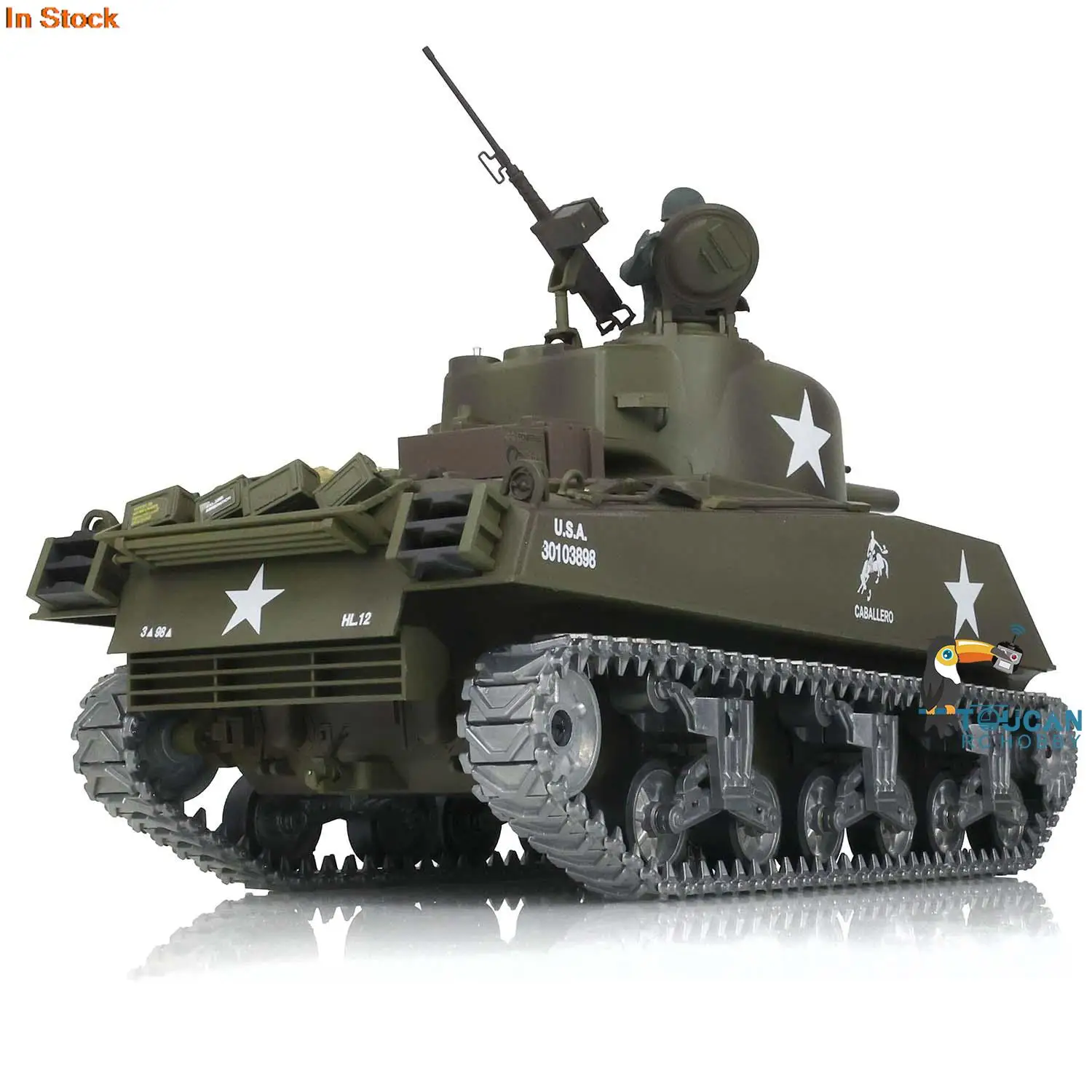 1/16 HENG LONG Customized 7.0 M4A3 Sherman RC Tank 3898 360° FPV Barrel Recoil TH17684-SMT4 2
