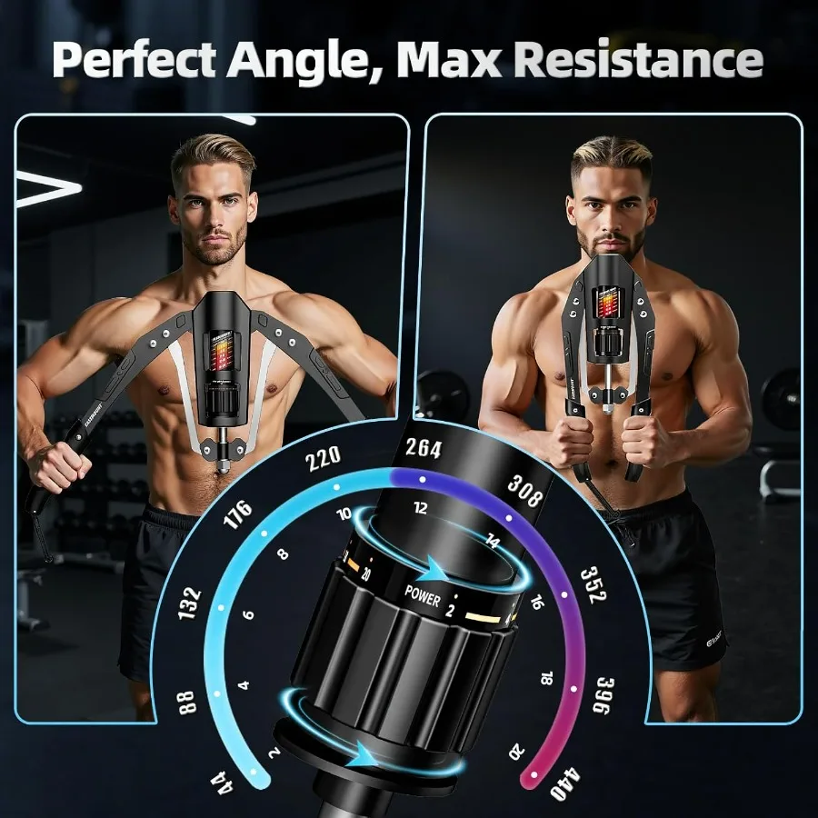 Twister Arm Exerciser - Adjustable 22-440lbs Hydraulic Power, Home Chest Expander, Shoulder Muscle Training Fitness Equipment, A