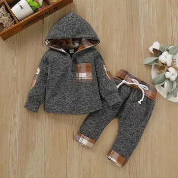 0-3 Years Toddler Baby Boy and Girl Clothing Set Infant Baby Clothes Long Sleeve Top + Long Pants 2Pcs Fashion Kids Outfit Suit 1