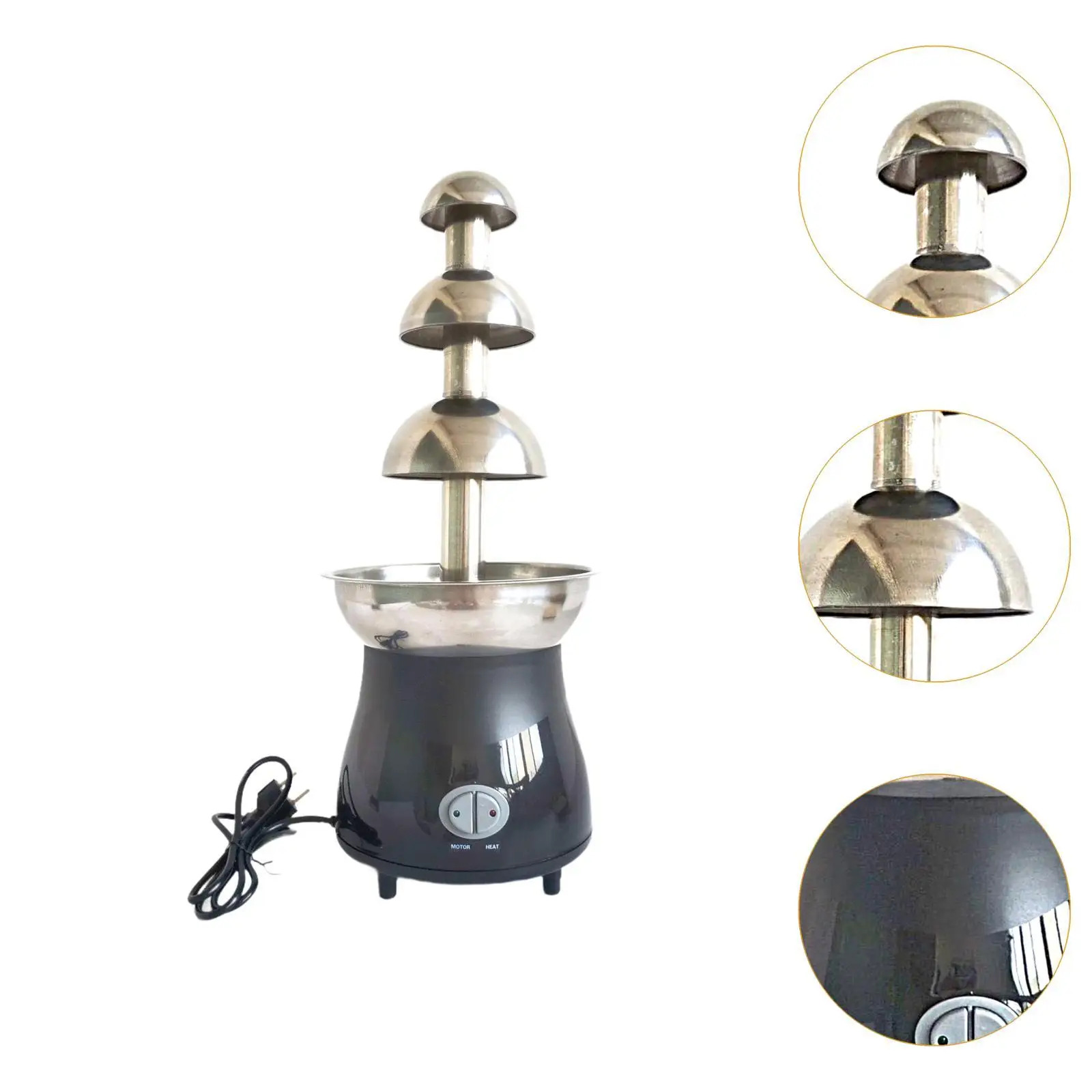 Chocolate Fountain Sturdy Stainless Steel Melting Pot for Candy Cheese Party