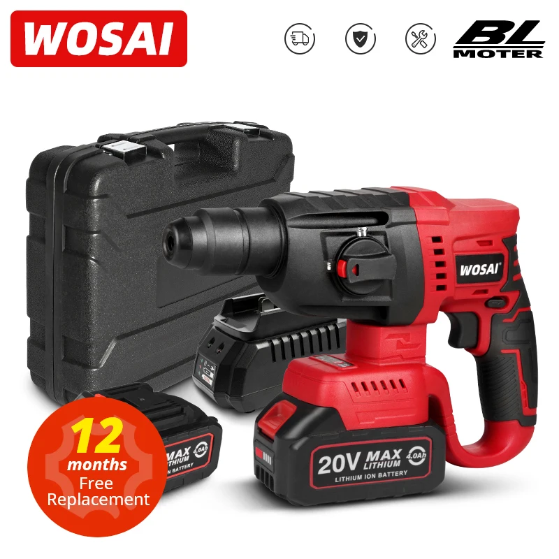 WOSAI MT Series 20V Brushless Electric Hammer 4500 IPM Electric Tool