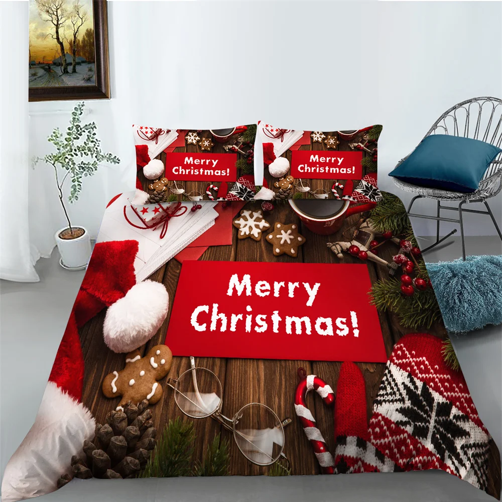 

3D Bedding Cover Set Christmas Duvet Covers Man Woman Home Textiles King Queen Size Bed Comforter Covers