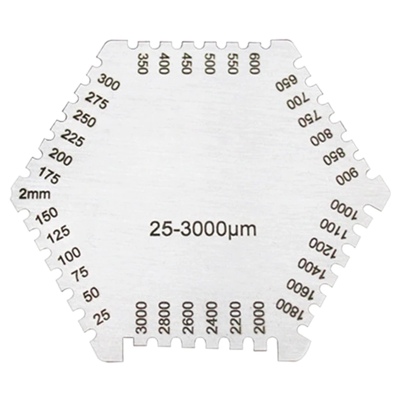 정확도 0.05mm 두께 게이지 습식 필름 빗 밀 스케일 페인트 소멸 두꺼운