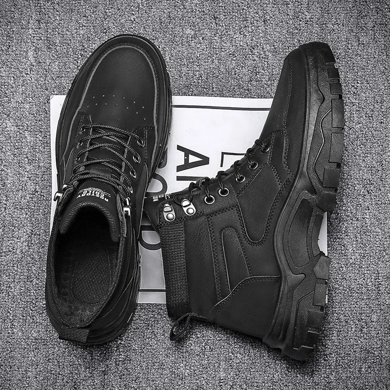 

Осенняя популярная Рабочая обувь с высоким верхом для мужчин, ботильоны на платформе, модные качественные ботинки Martin, уличные ботинки, мужские ботинки