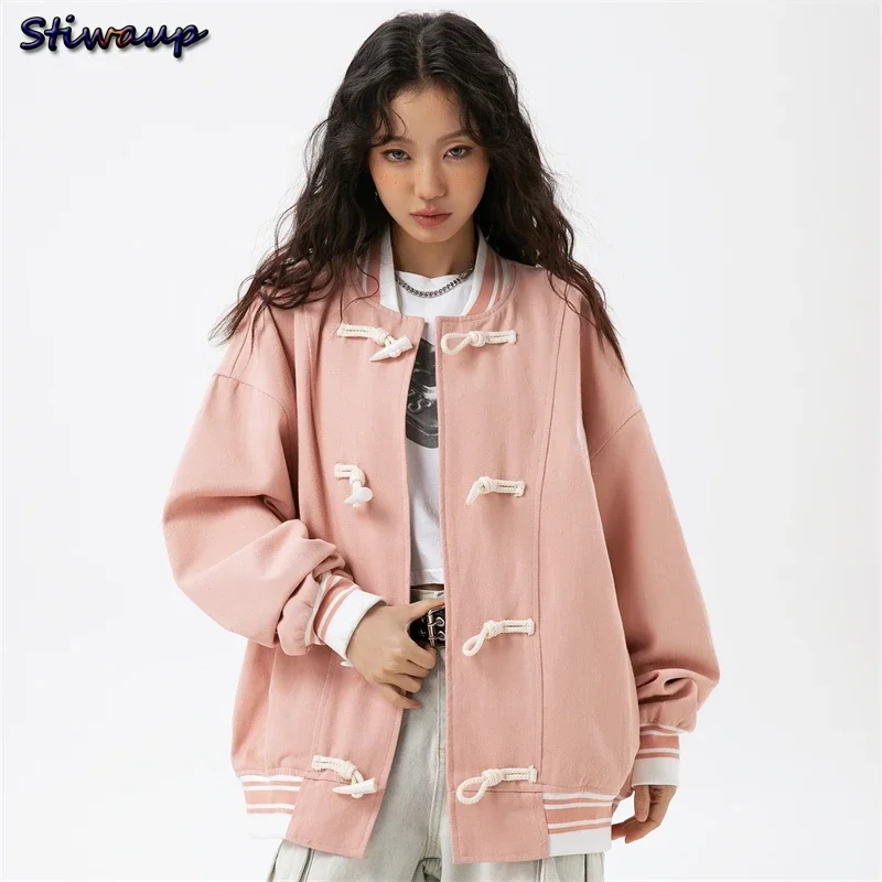 

Women's Spring Pink Jacket 2024 Female Oversize Luxury Clothes Women Harajuku Fashion Female Outer Women's Coats in Promotion