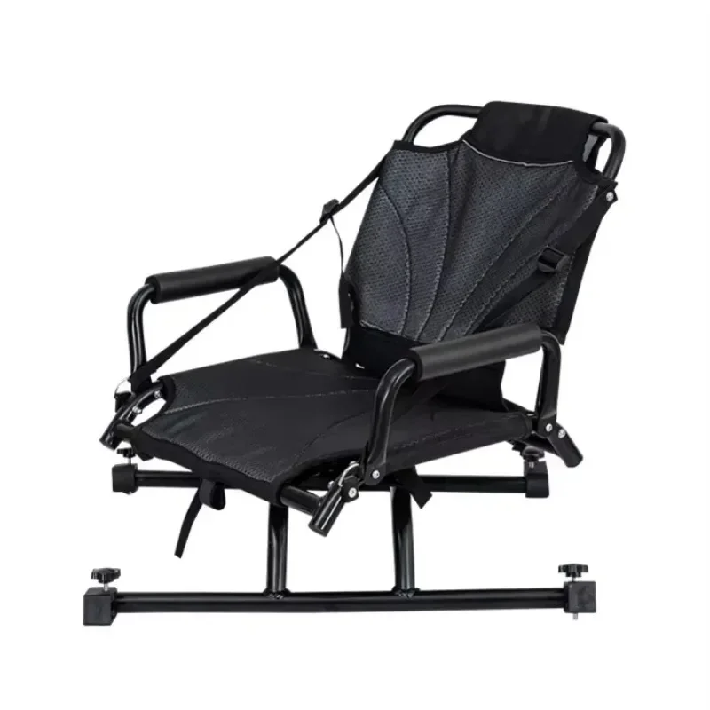 Siège De Kayak Pliant Avec Dossier Et Sangles – Noir – Maille Aluminium