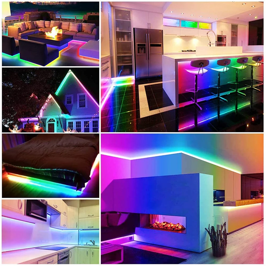 WiFi Bluetooth DC 12V RGBIC Neon Led Lights Strip Waterproof Dreamcolor Chasing Effect Flexible Ribbon RGB Lamp 1M 2M 4M 5M