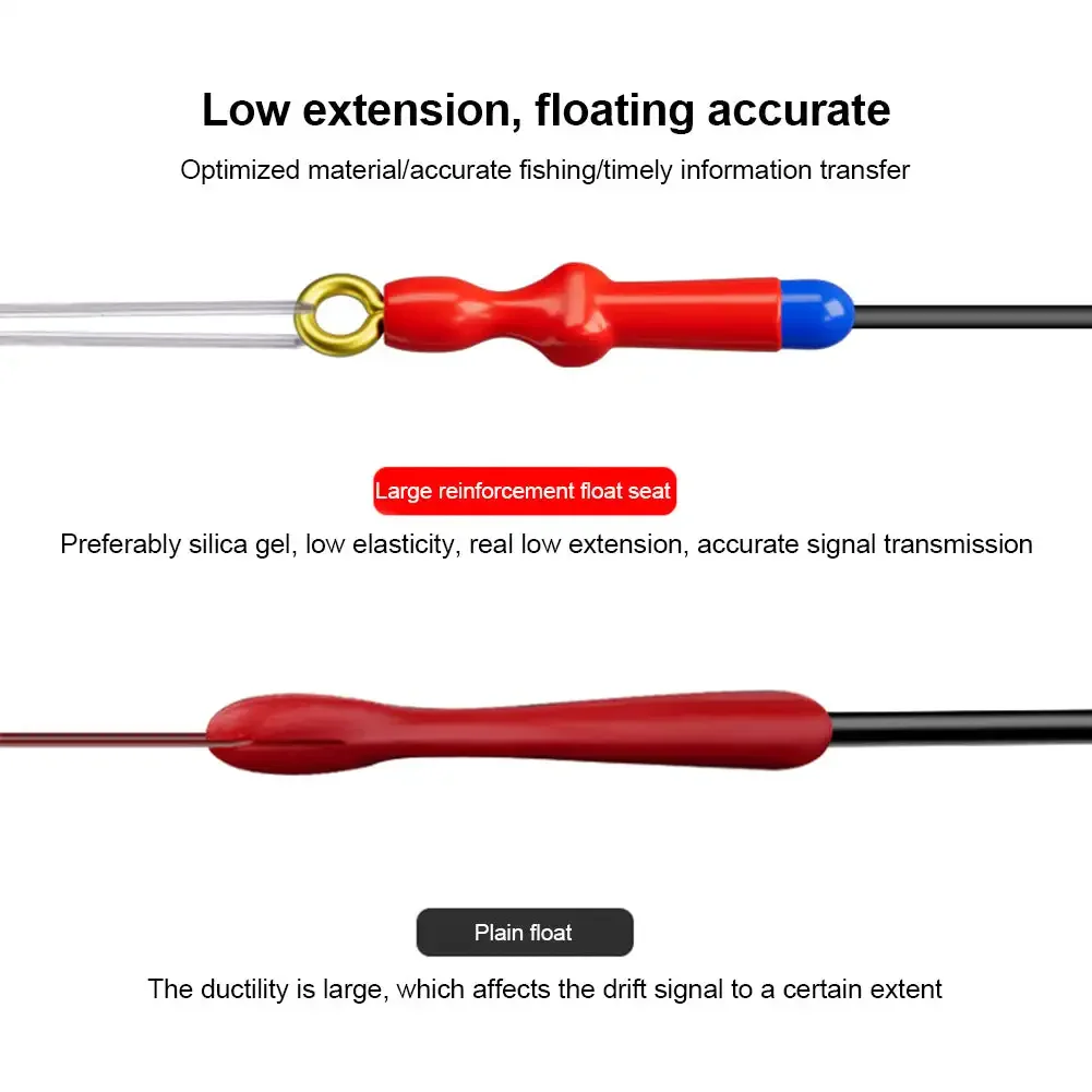 10pcs Dual Core Adsorption Fishing Float Seat High-speed Rotation Strong Flexibility Reinforcement Fishing Drift Anti-Lost