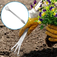 Bonsai Rake Stainless Steel Rake Root Rake Stainless Steel Root Rake 3-Prong Loosen Soil Bonsai Tree Tools with Ergonomic Handle 1