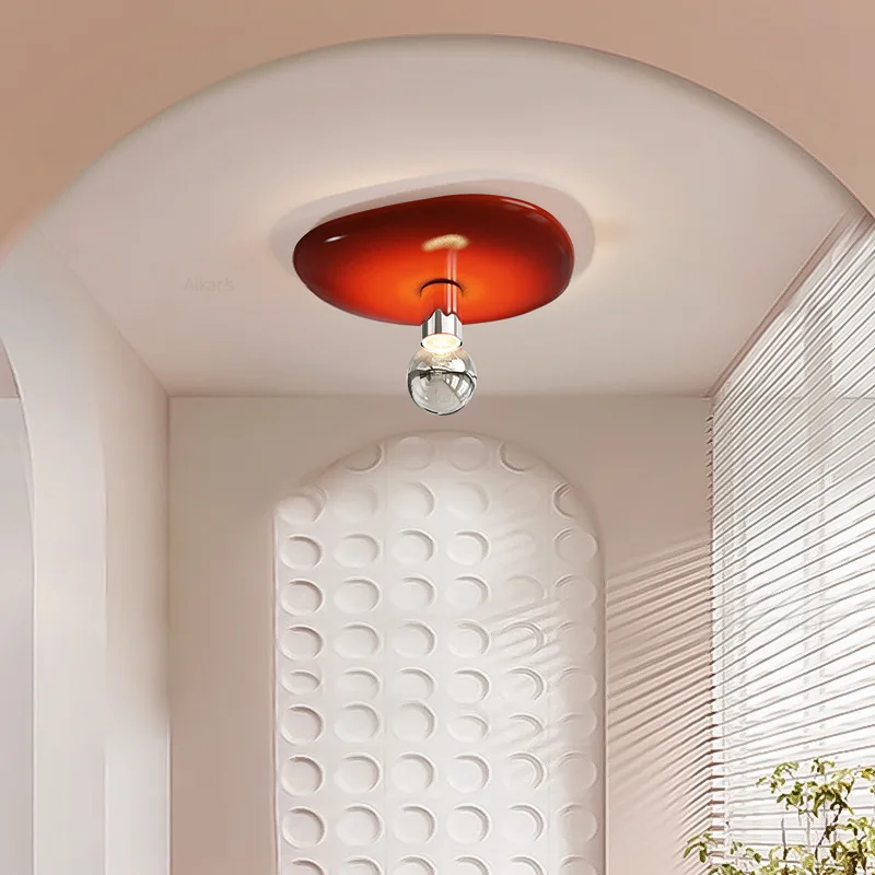 

Потолочная лампа в стиле ретро для коридора, лампа для коридора, лампа для французского кремового ветра, декоративная лампа для теплой атмосферы, креативная Входная лампа из булыжника