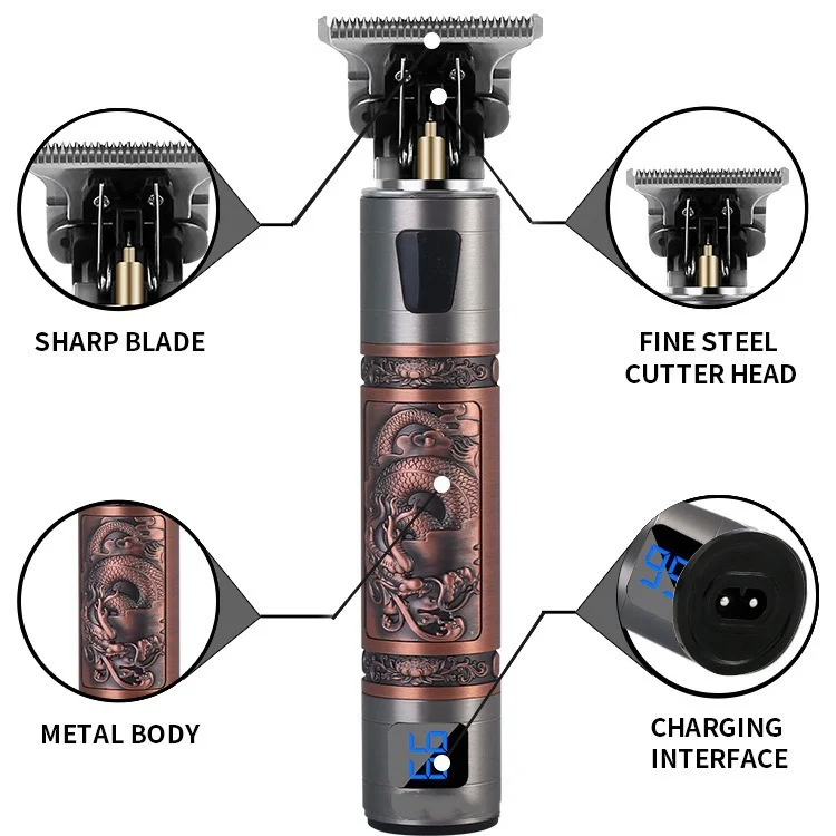 Hair Clipper T9 Hair Clipper Repair Beard Shaving Body Hair Trimmer Electric Machine Men Haircut Machine 0mm Barber Shaver