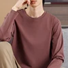 100% Pure Cotton Sweater Men's Round Neck Pullover 2024 Spring Autumn New Long Sleeved Sweater Casual Loose Knit Bottom Thin 6