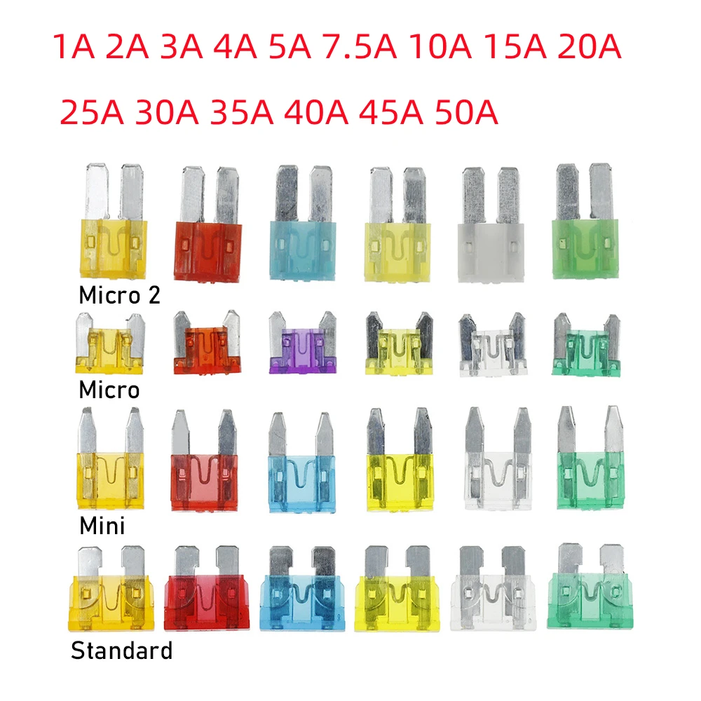 Fuses Standard Mini Micro 2 Car Fuse 2a 3a 5a 7.5a 10a 15a 20a 25a 30a