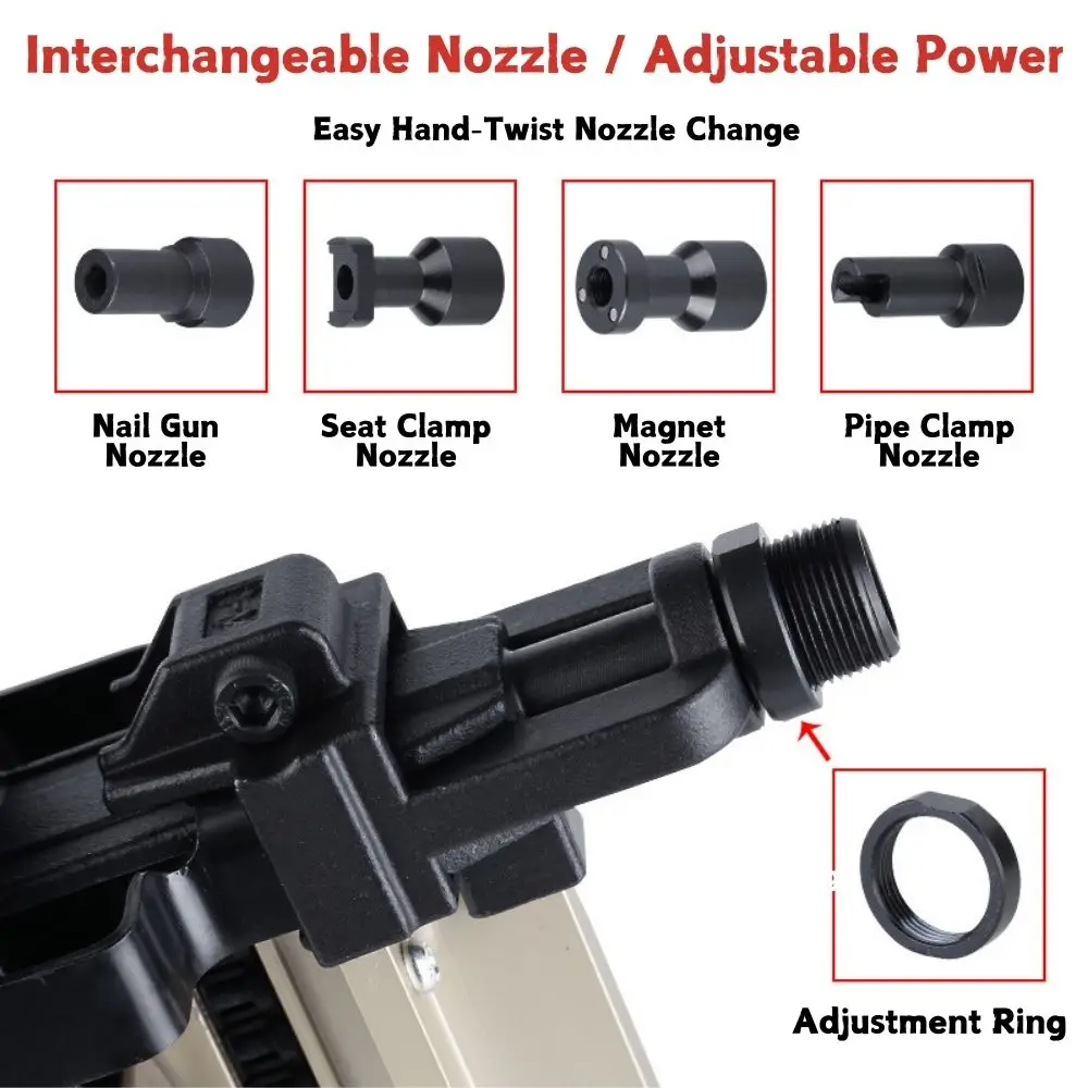 40 Gas powered nailer Pneumatic Nail Gun 7. 2V Lithium Battery Electric Nail Gun Air Stapler Pneumatic Tools For Frame 2