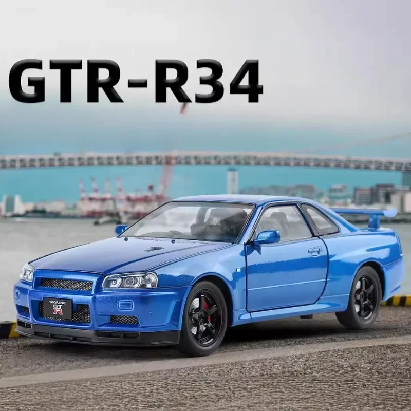 1:24 Nissan Skyline GTR-R34 aluminiowy Model pojazdu