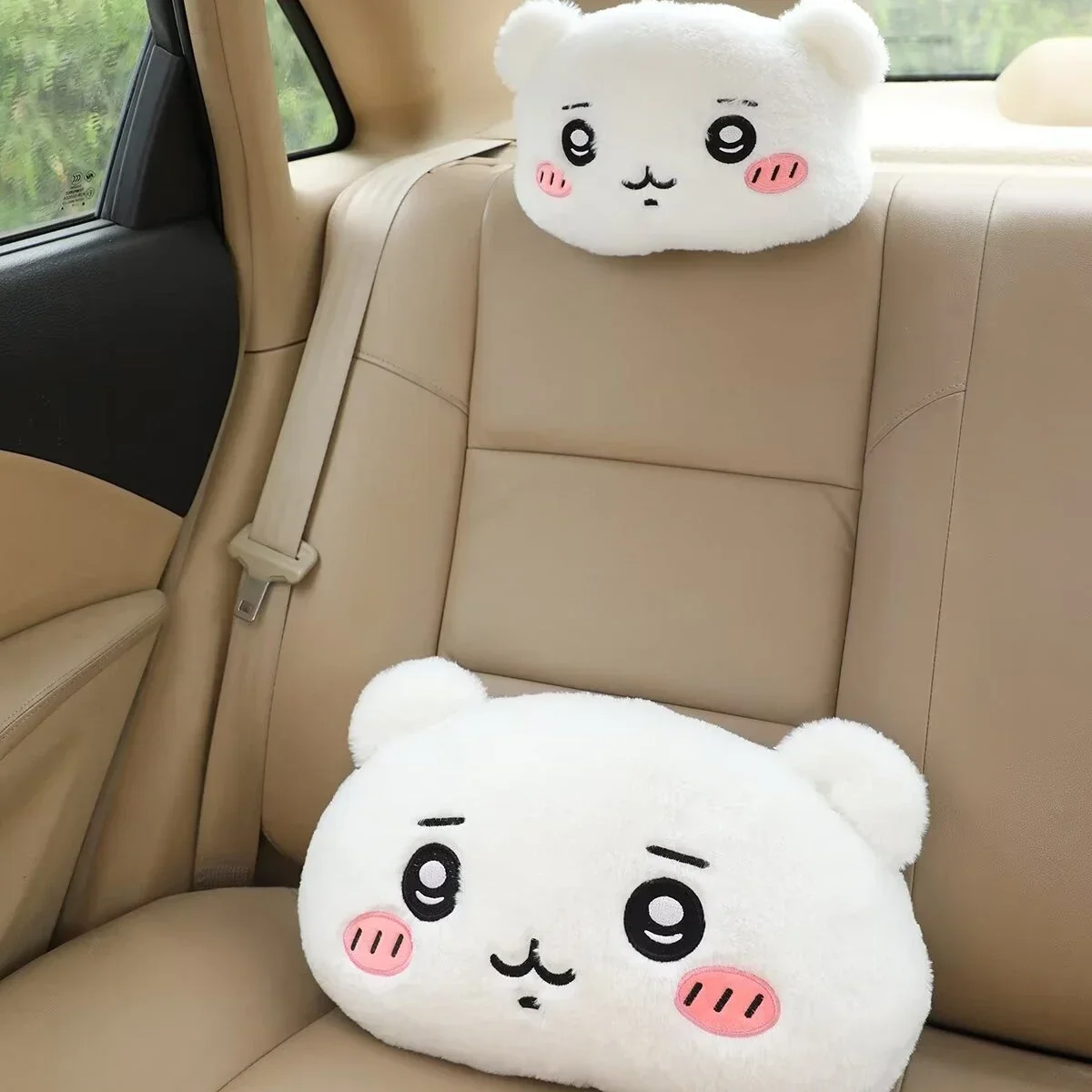 Kawaii Anime Headrest Back Cushion Chiikawa Hachiware Usagi Cartoon Pillow Sofa Bed Car Decor Comfortable Gifts Girl 5