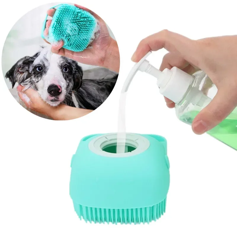 

Bathroom Puppy Big Dog Cat Bath Massage Gloves Brush Soft Safety Silicone Pet Accessories for Dogs Cats Tools Mascotas Products