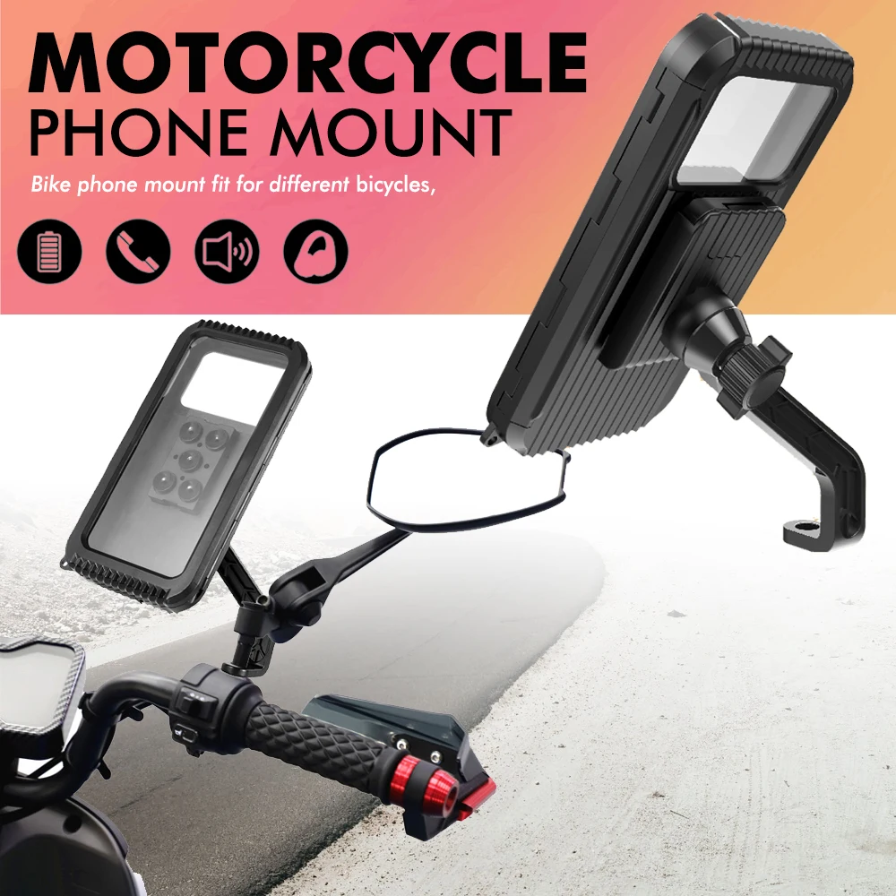 All-Weather Transparent Phone Holder with Dual Touch Screens