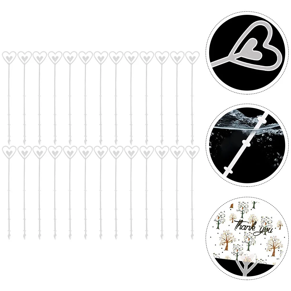 

Greeting Card Picks for Bouquet Transparent Plastic Heart-shaped Flower Holder Set