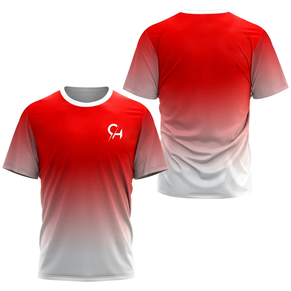 

Badminton And Tennis Sports 3D Printed men's And women's Outdoor Short Sleeved Round Neck Tshirt Quick Drying And Breathable Top