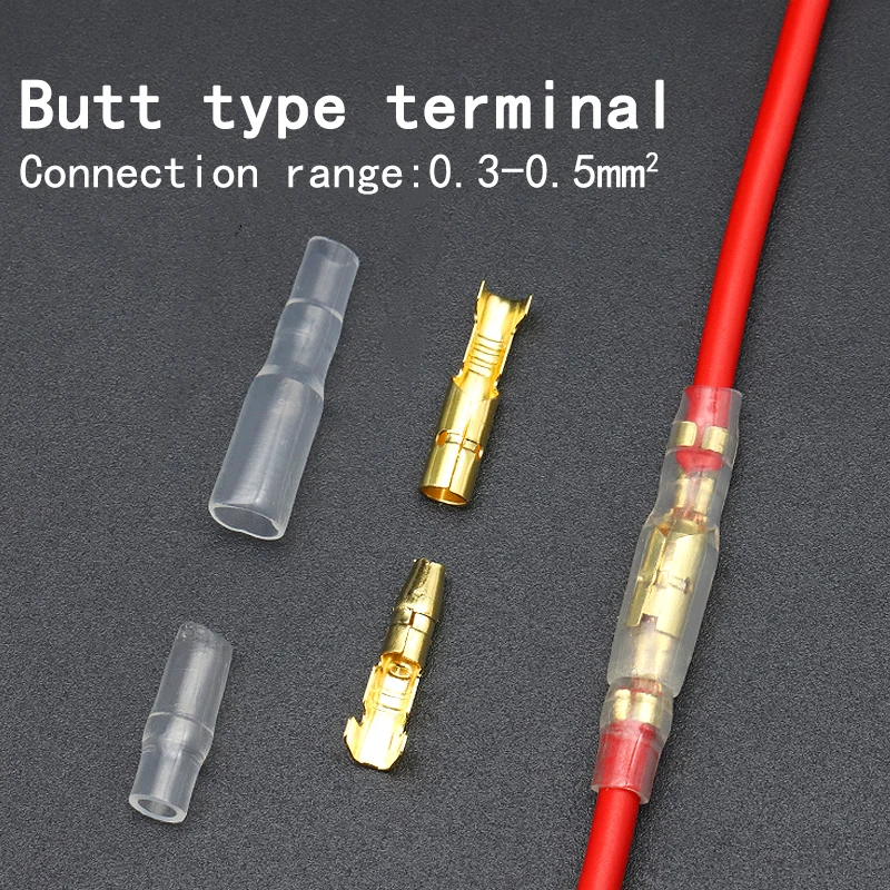 200PCS 50 Set Male Female Motorcycle Bullet Connector Socket Classic TerminalS For Cable Wire of 1.0 mm to 2.5 mm