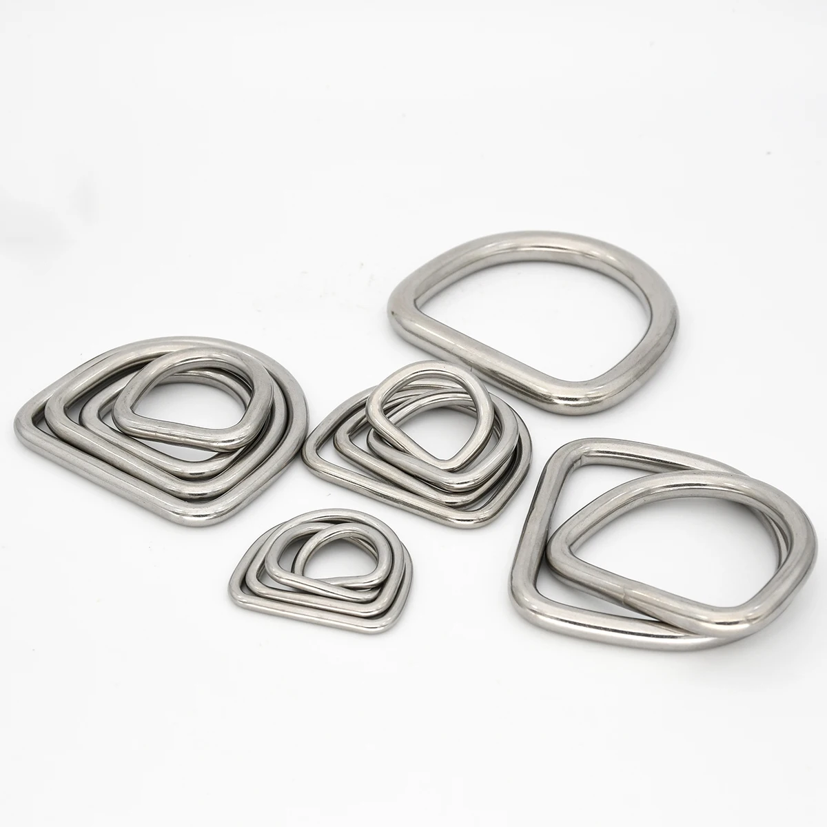 Stainless Steel Dee D Ring Buckle For Webbing Backpack Bag Parts Leather Craft Bag Strap Belt Purse Pet Collar Clasp 1piece