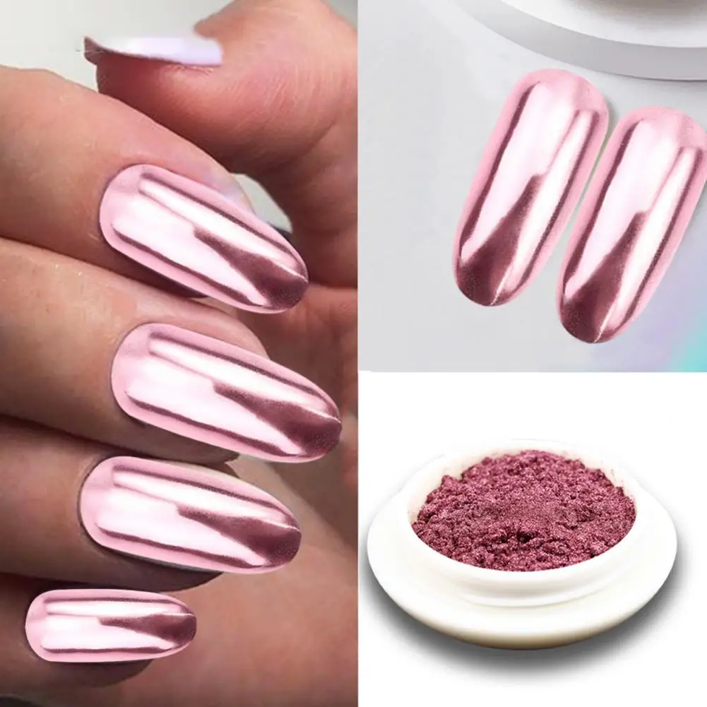 Fine Texture Nail Powder Nail Art Powder Texture Mirror Shiny Glitter for Metal Effect Uv Polish Diy Manicure