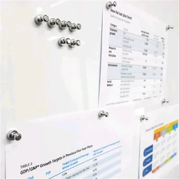 หมุดแม่เหล็ก 6/10/15 ชิ้น สำหรับไวท์บอร์ด รูปทรงกรวย แรงดูดสูง ใช้ติดตู้เย็น แม่เหล็กสำหรับงานบ้านและจัดเก็บ 2