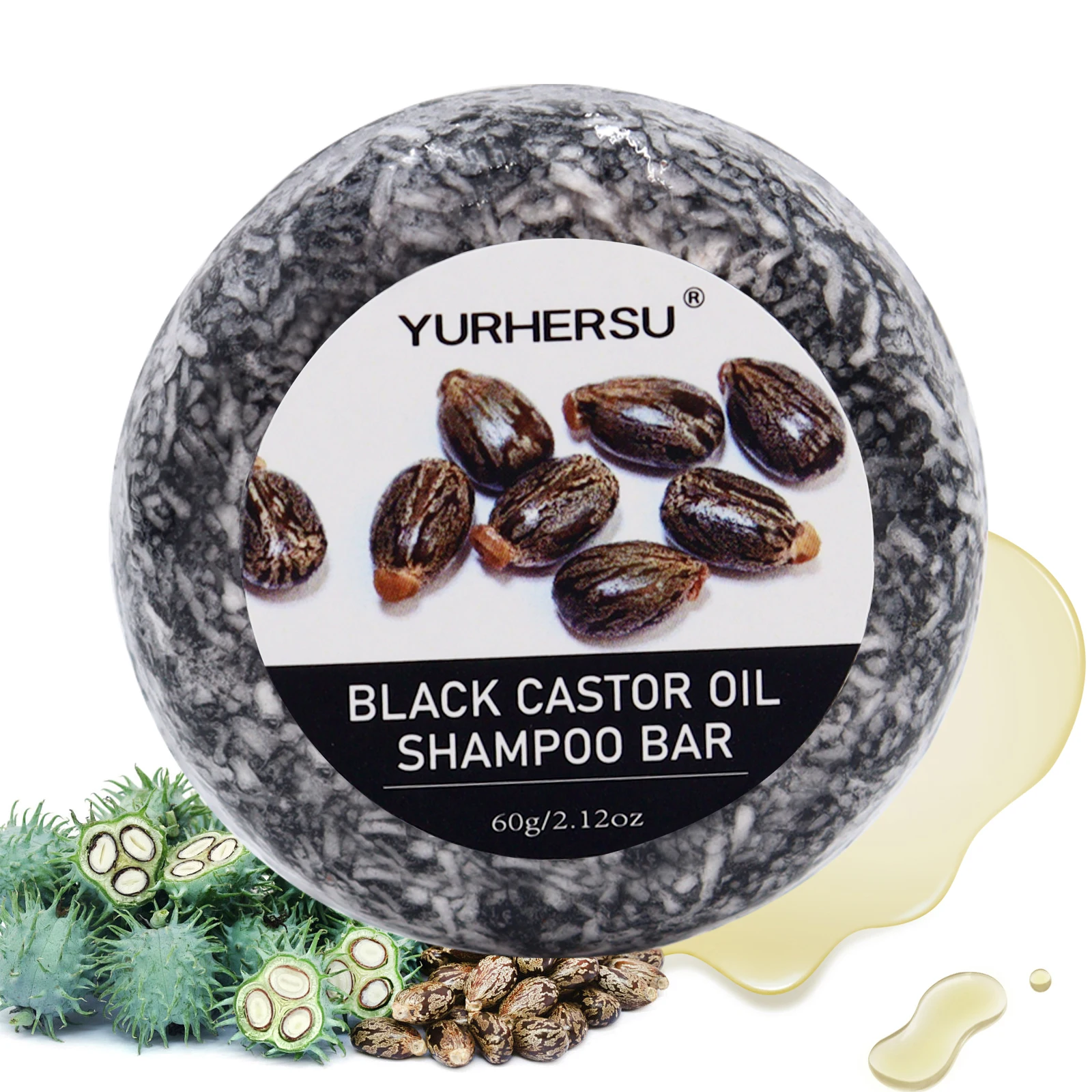 Black Castor Nourishing Shampoo & Conditioner Bar - Enriched with Castor Extract