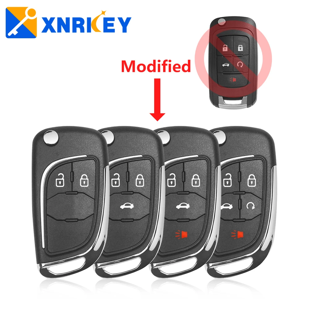 

XNRKEY Modified Folding Remote Car Key Shell for Chevrolet Cruze Epica Lova Camaro for Opel Vauxhall Insignia Mokka for Buick