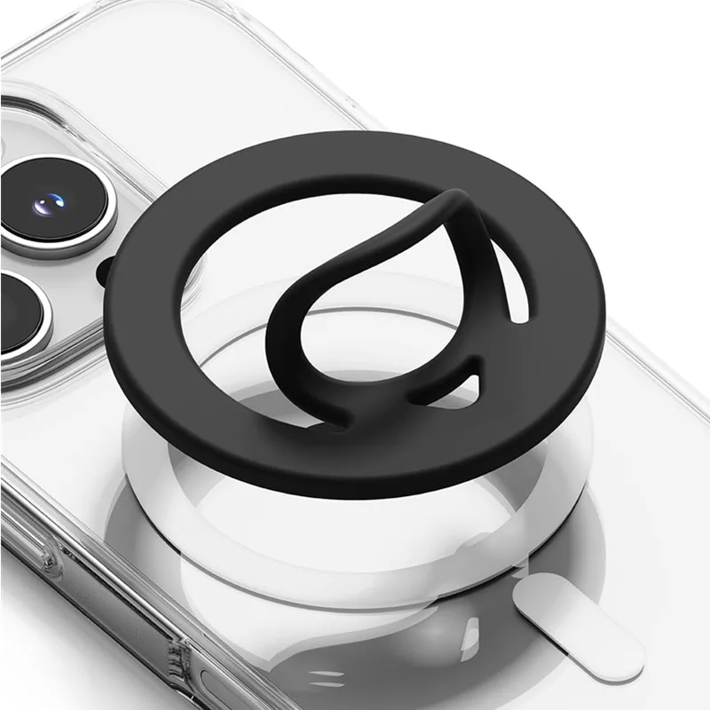 Étui avec support de poignée magnétique en Silicone Double face, pour Magsafe IPhone 17 Air 16 E 15 14 13 12 11 Pro Max Plus Mac, housse de téléphone sûre